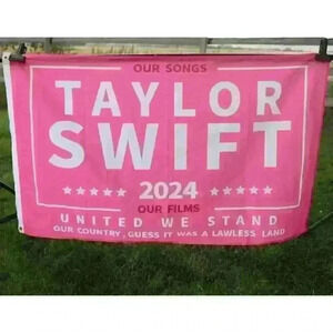 Taylor Swift 3’ X 5’ Save America Again 2024 Pink Banner Flag Room Decor Tic Toc